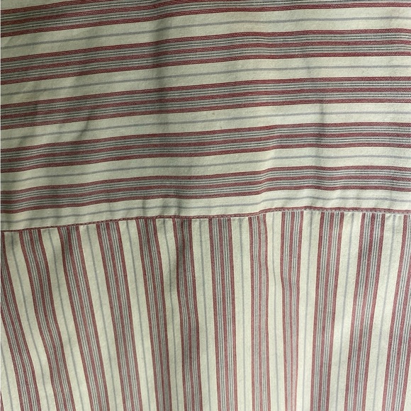 Emanuel Ungaro Men’s Dress shirt Sz L Maroon/Blue Stripe EUC - Picture 5 of 9
